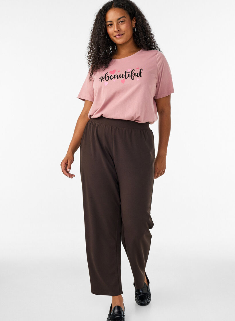 T-shirt met print, Rood, Model image number 1