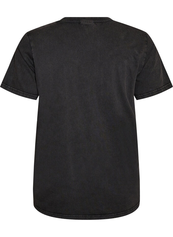 Grafisch T-shirt van biologisch katoen, Grijs, Packshot image number 1