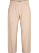 Pantalon &agrave; smocks en lin, Beige, Packshot image number 0