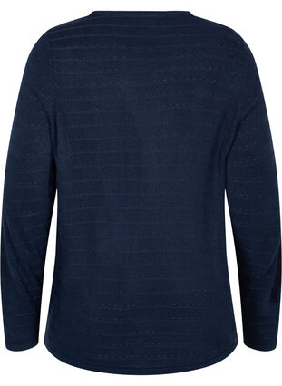 Pull en tricot avec col rond, Navy Blazer, Packshot image number 1