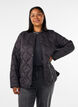 Veste matelass&eacute;e avec boutons-pression et col rond, Noir, Model image number 0