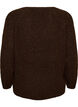 Blouse en maille avec col en V et manches raglan, Marron, Packshot image number 1