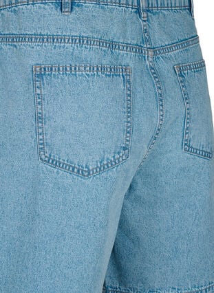 Hoge taille korte spijkerbroek, Light Blue Denim, Packshot image number 3