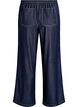 Denimlook broek met contrasterende stiksels, Blauw, Packshot image number 1