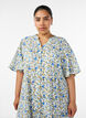 Robe midi en coton avec imprim&eacute; floral, Bleu, Model image number 2