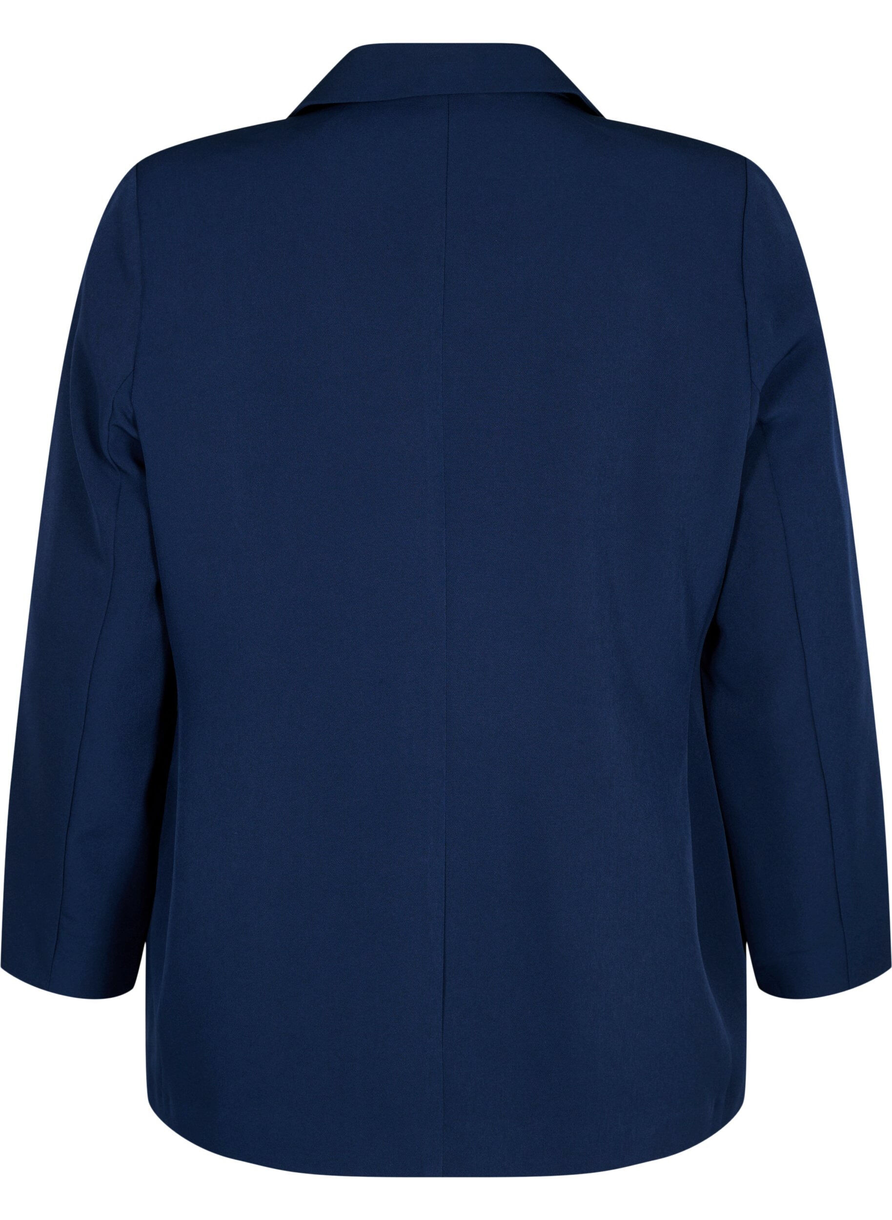 Zizzi Blazer classique avec fermeture boutonn&eacute;e, Bleu, Packshot image number 1