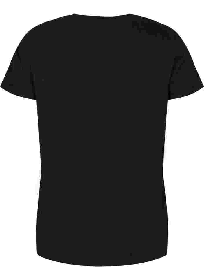Trainingsshirt met print, Black w. copper logo, Packshot image number 1