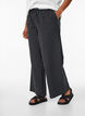 Pantalon ample avec taille haute et poches, Noir, Model image number 3