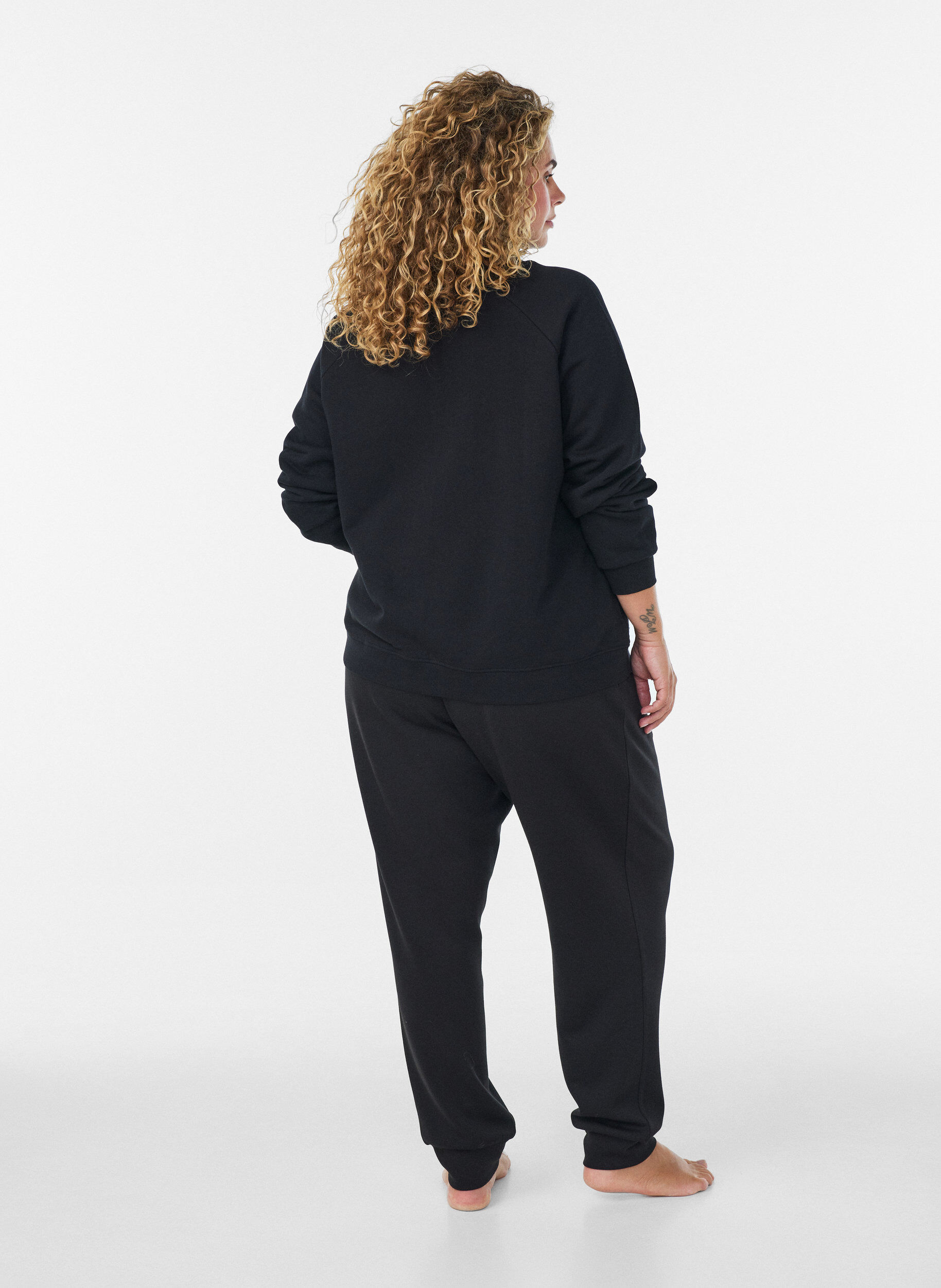 ZizziCardigan sweat avec col montant et zip, Noir, Model image number 2