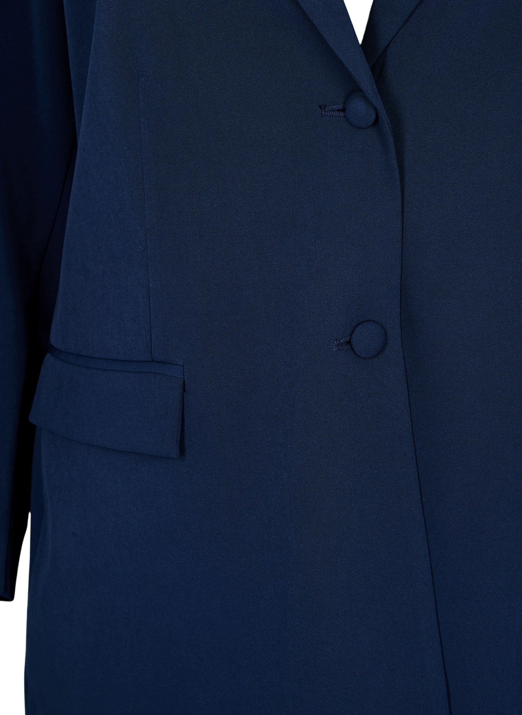 ZizziKlassieke blazer met knoopsluiting, Blauw, Packshot image number 2