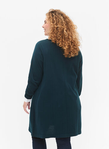 Gebreide jurk in katoen-viscose blend, Reflecting Pond Mel., Model image number 1