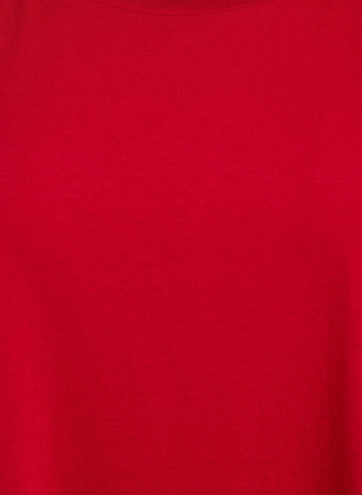 T-shirt &agrave; manches courtes en m&eacute;lange de coton, Rouge, Packshot image number 2