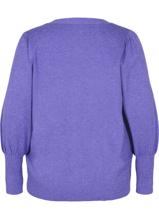 Cardigan en tricot avec fermeture à bouton, Purple Opulence Mel., Packshot image number 1