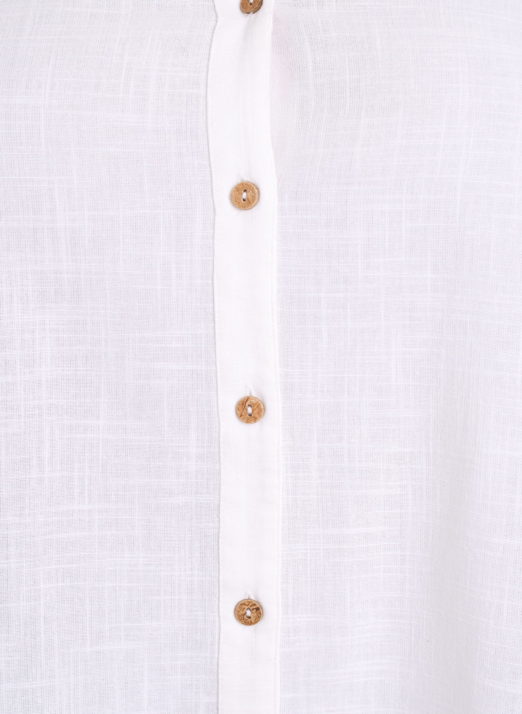 ZizziKatoenen blouse met V-hals, Wit, Packshot image number 2