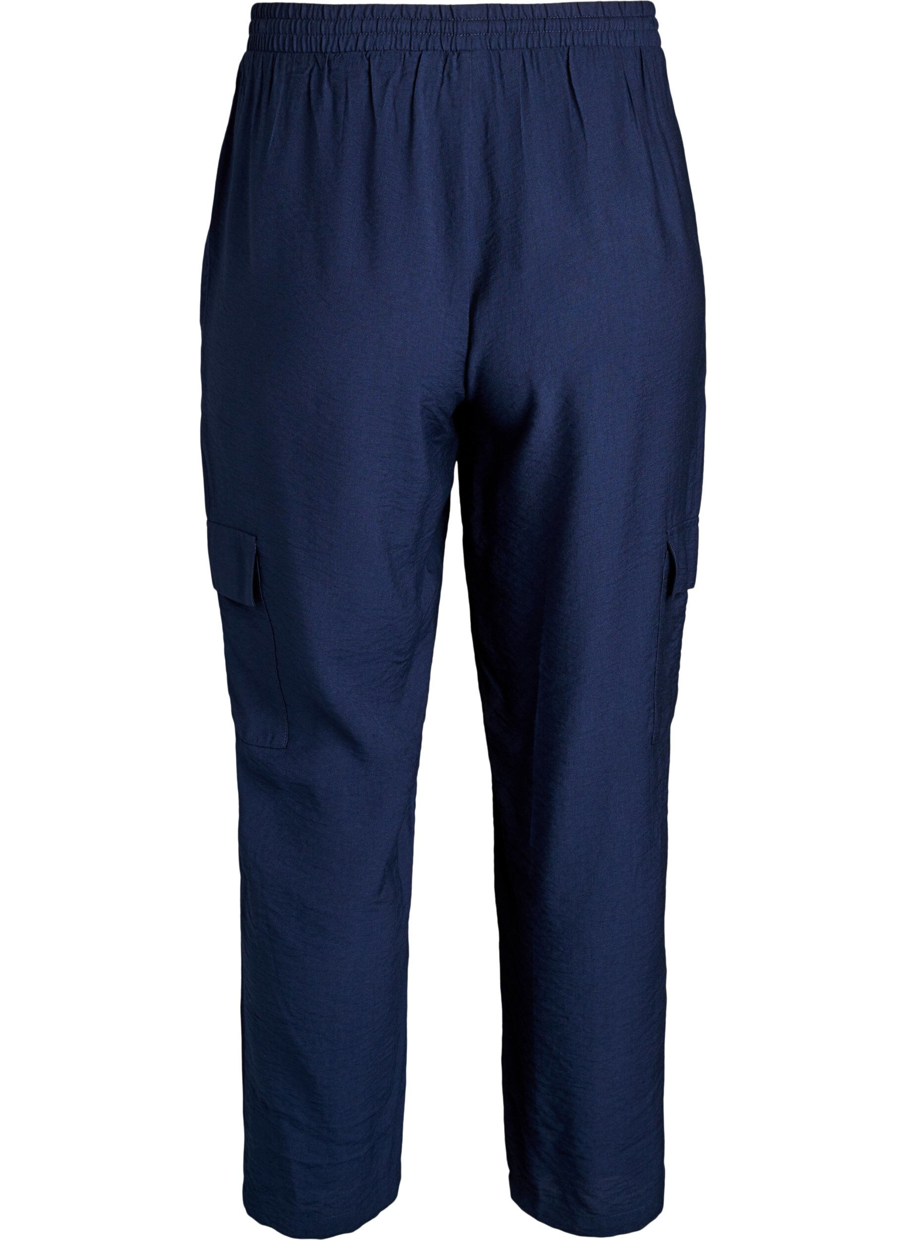 ZizziCargo broek met hoge taille, Blauw, Packshot image number 1
