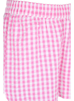 Short pyjama en coton à carreaux, Pink Check, Packshot image number 2