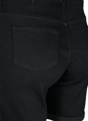  Shorts en jean moulants à taille haute, Black, Packshot image number 3