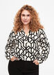 FLASH - Blouse met lange mouwen en print, Birch Black Graphic, Model image number 0