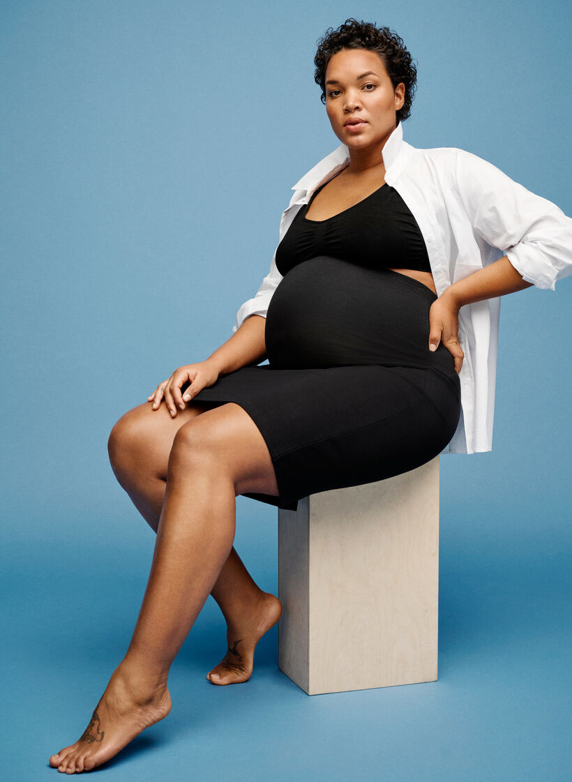 Jupe de maternité moulante, Black, Image image number 0