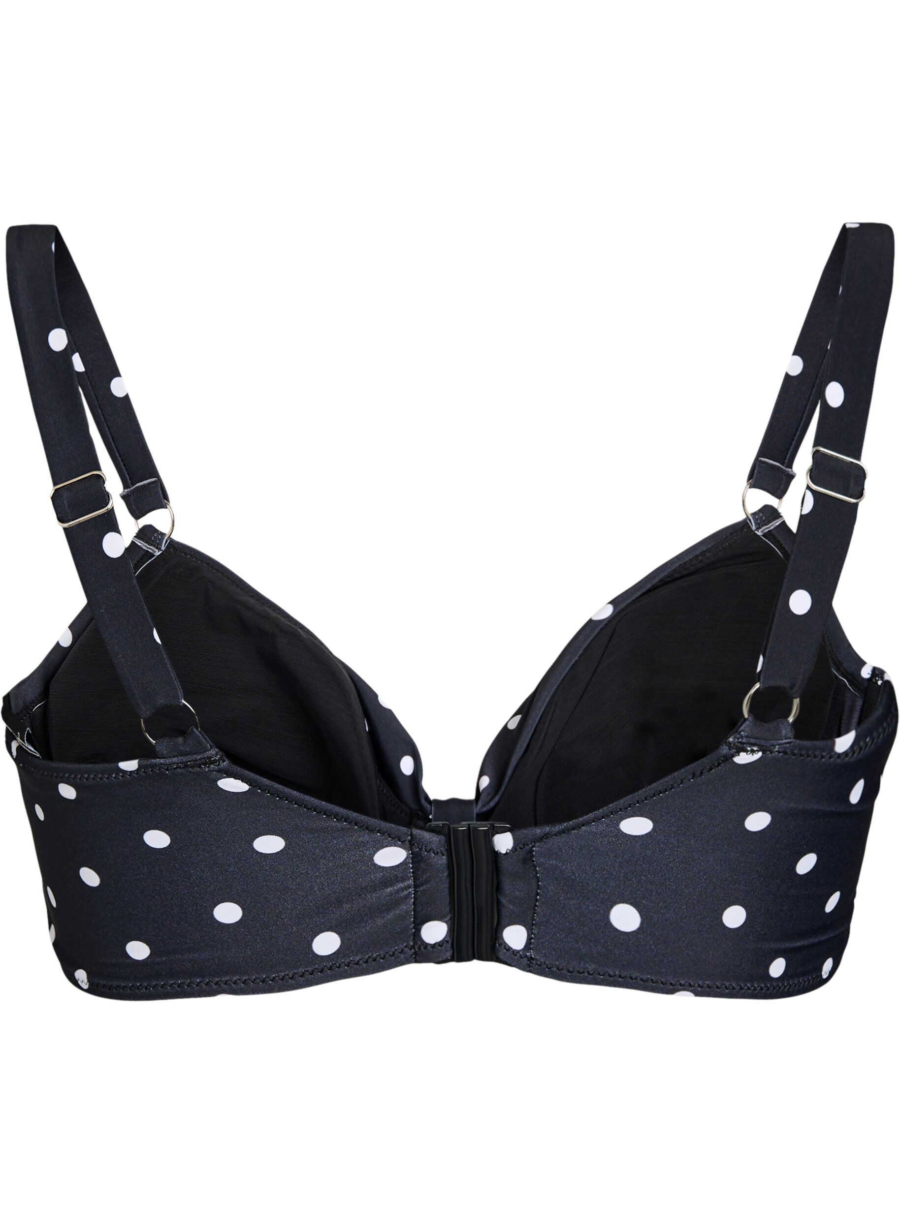 ZizziBikinitop met beugel en patroon, Zwart, Packshot image number 1