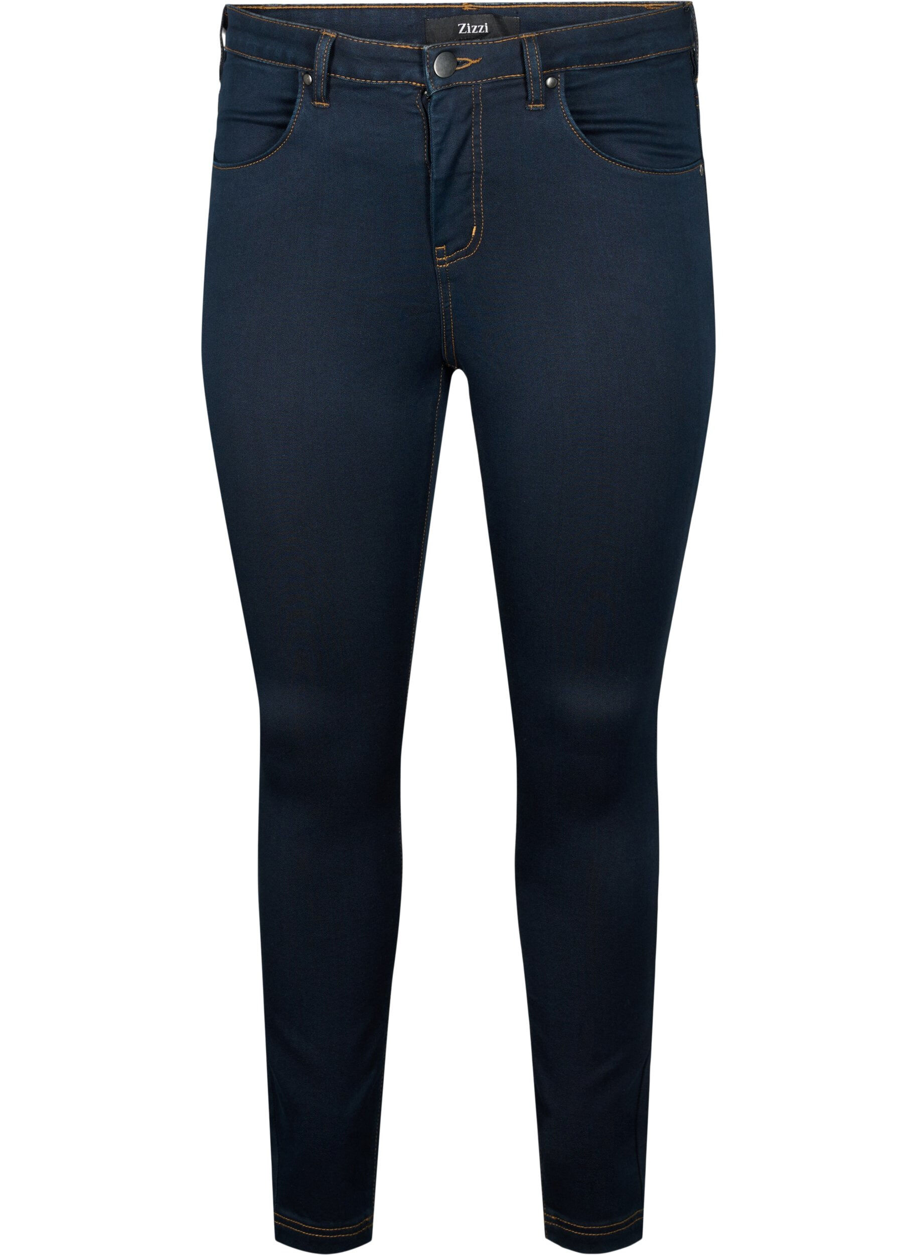 Zizzi Jean Amy super slim &agrave; taille haute, Tobacco Un, Packshot image number 0