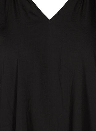 Tuniek met lange mouwen en v-hals, Black, Packshot image number 2