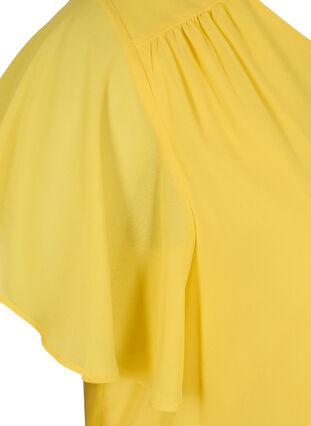 Blouse met korte mouwen, Primrose Yellow, Packshot image number 3