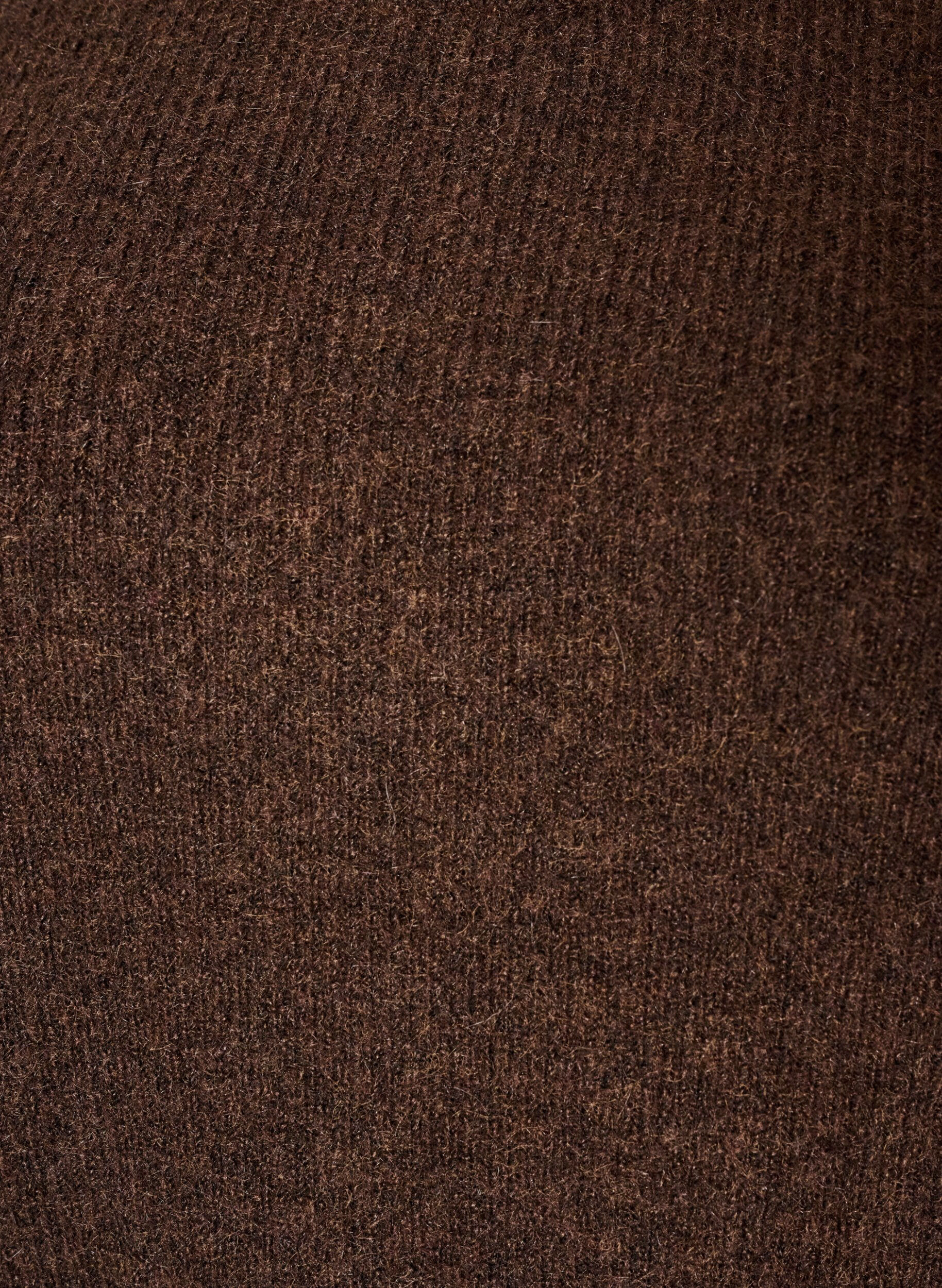 ZizziGem&ecirc;leerde gebreide blouse met ronde hals, Bruin, Packshot image number 2