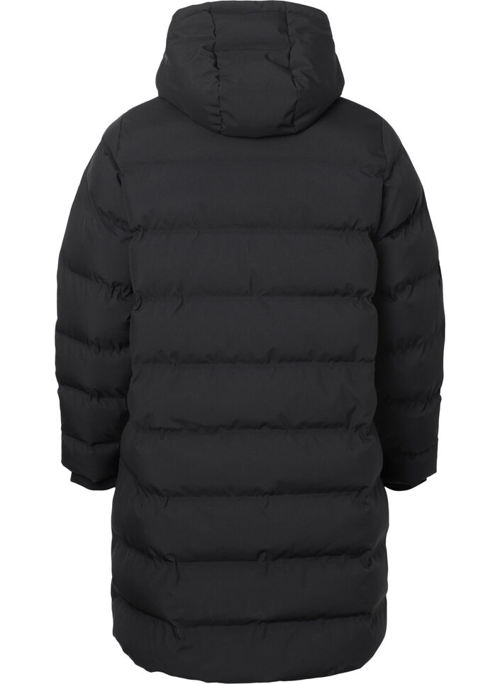 Doudoune avec capuche et poches, Noir, Packshot image number 1