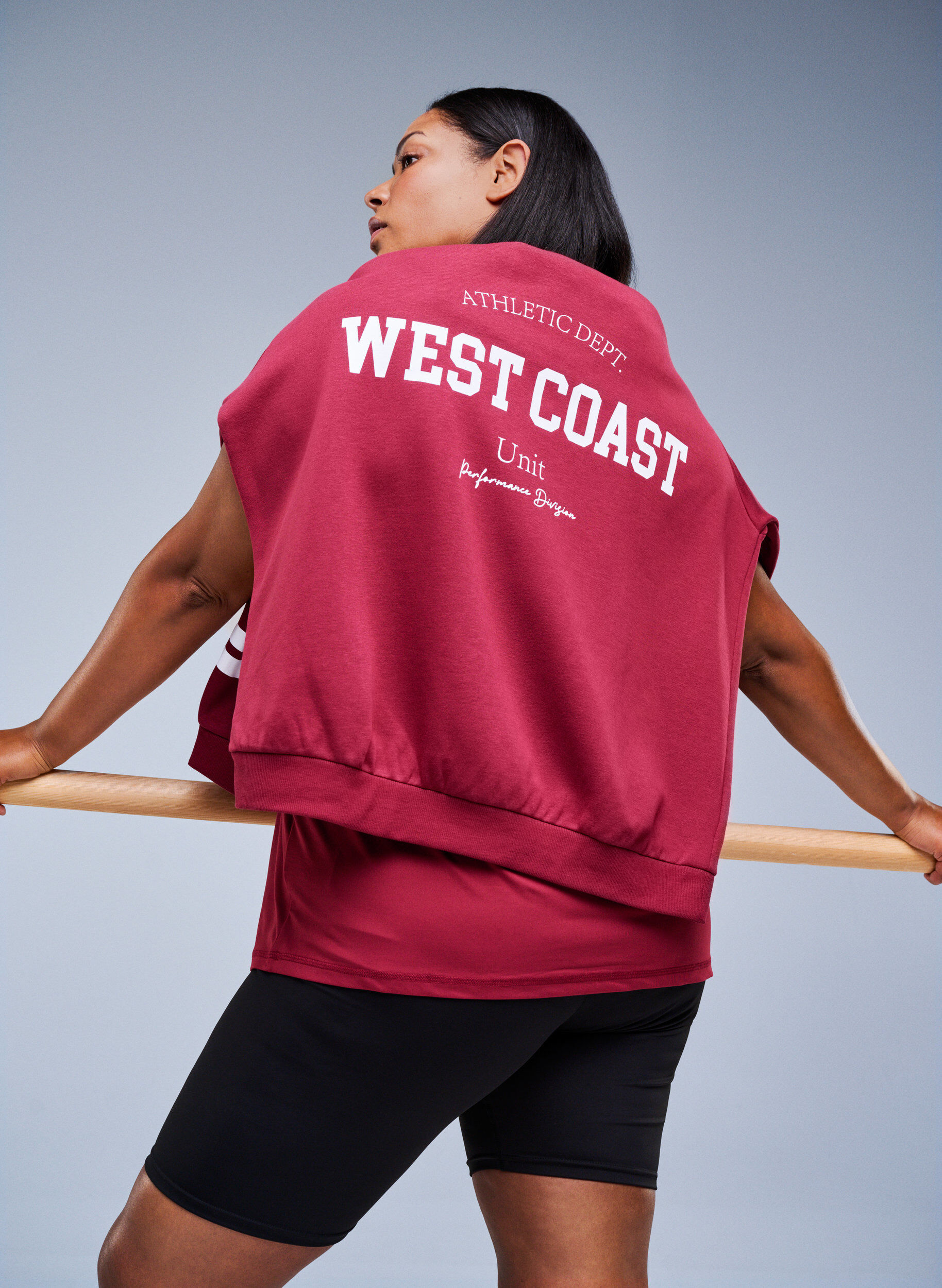 ZizziEffen gekleurd trainingsshirt, Rood, Image image number 0