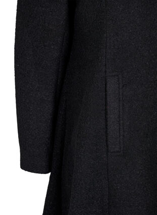 Manteau avec capuche et forme en A, Black, Packshot image number 3