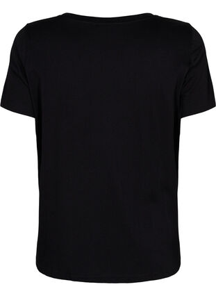 T-shirt de sport avec imprimé, Black w. Purple A, Packshot image number 1