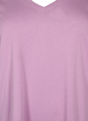 T-shirt en coton à encolure en V, Lavender Herb, Packshot image number 2
