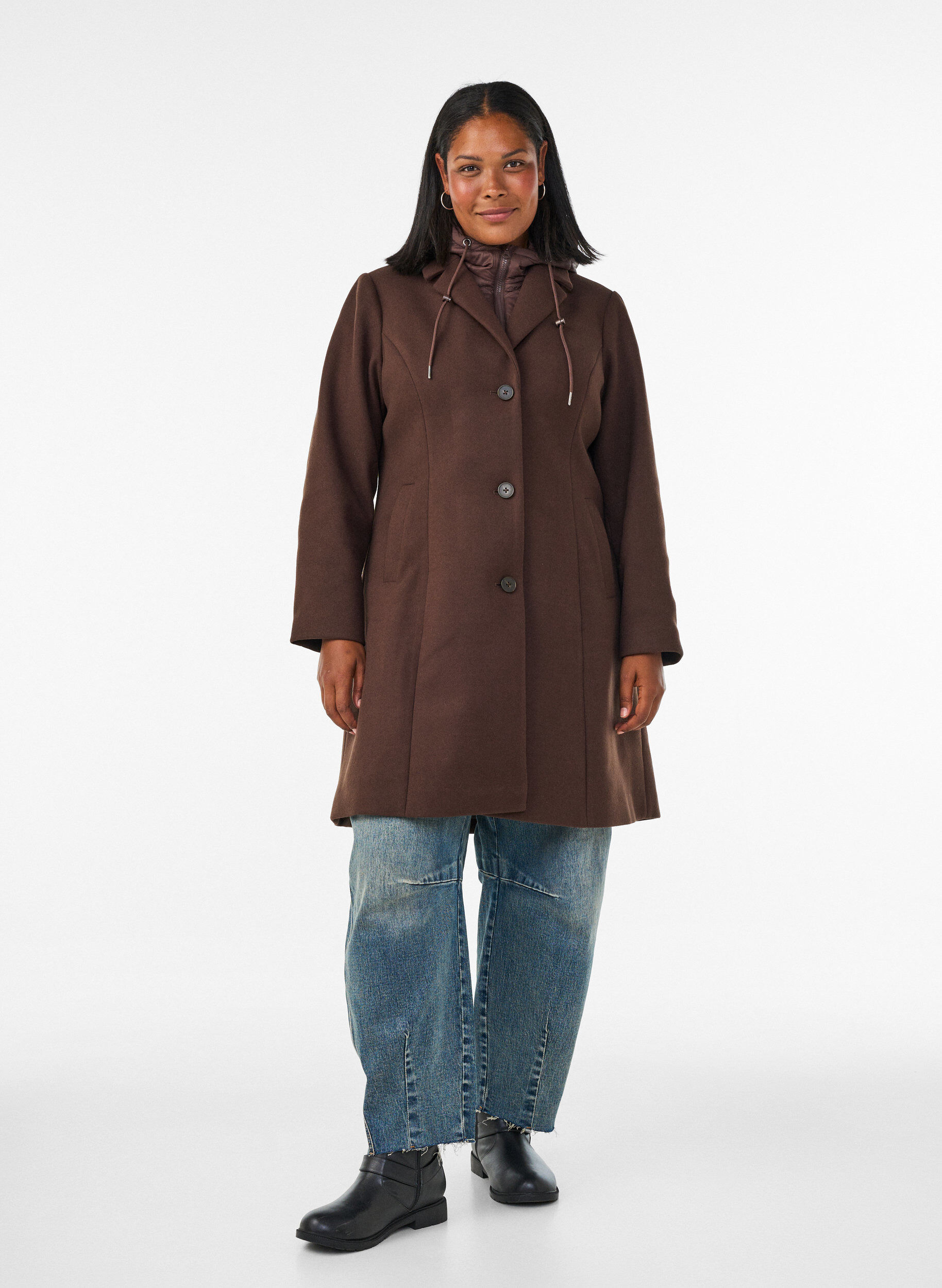 ZizziManteau avec insert matelass&eacute; amovible, Marron, Model image number 1