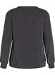 Blouse met visgraatpatroon en glinsterend garen, Zwart, Packshot image number 1