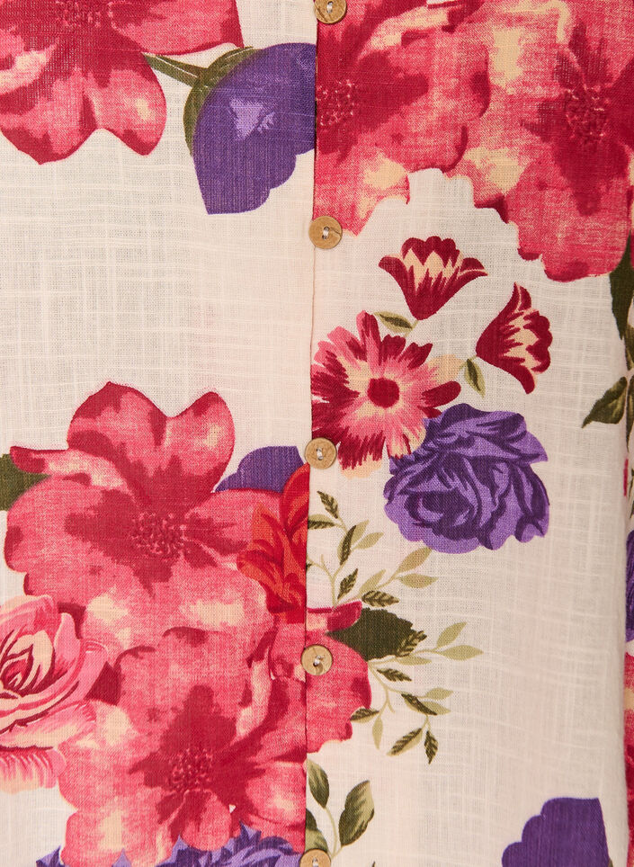 Katoenen shirt met korte mouwen en een V-hals, Rood, Packshot image number 2