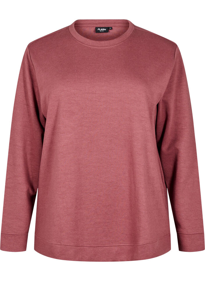 FLASH - Sweatshirt met ronde hals, Bruin, Packshot image number 0