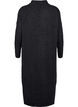 Robe longue oversize en tricot avec fente, Gris anthracite, Packshot image number 1