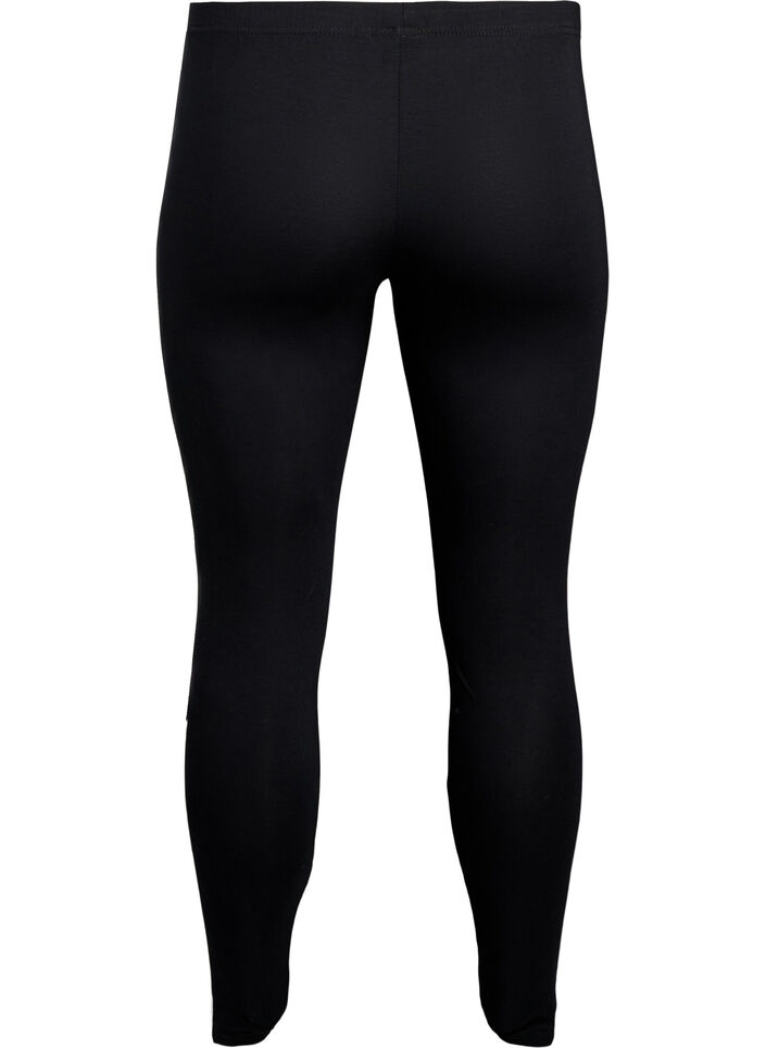 Leggings en viscose avec rayures latérales, Black W. Stripe, Packshot image number 1