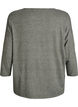 Jersey blouse met 3/4 mouwen, Groen, Packshot image number 1