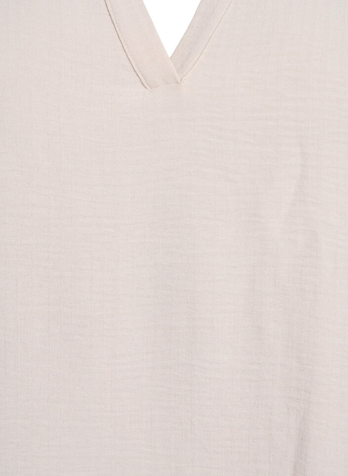 Chemisier ample &agrave; manches courtes, Beige, Packshot image number 2