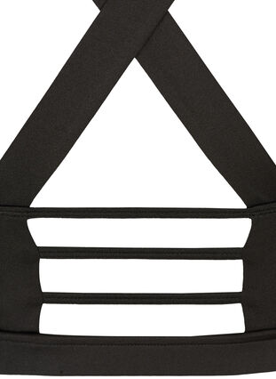 Brassière de sport avec détails au dos, Black, Packshot image number 3
