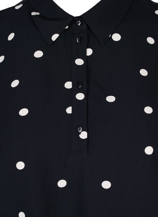 Tunique sans manches en viscose avec collier, Black Dot, Packshot image number 2