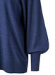 Gebreide blouse van viscose met ballonmouwen, Dress Blues Mel., Packshot image number 2