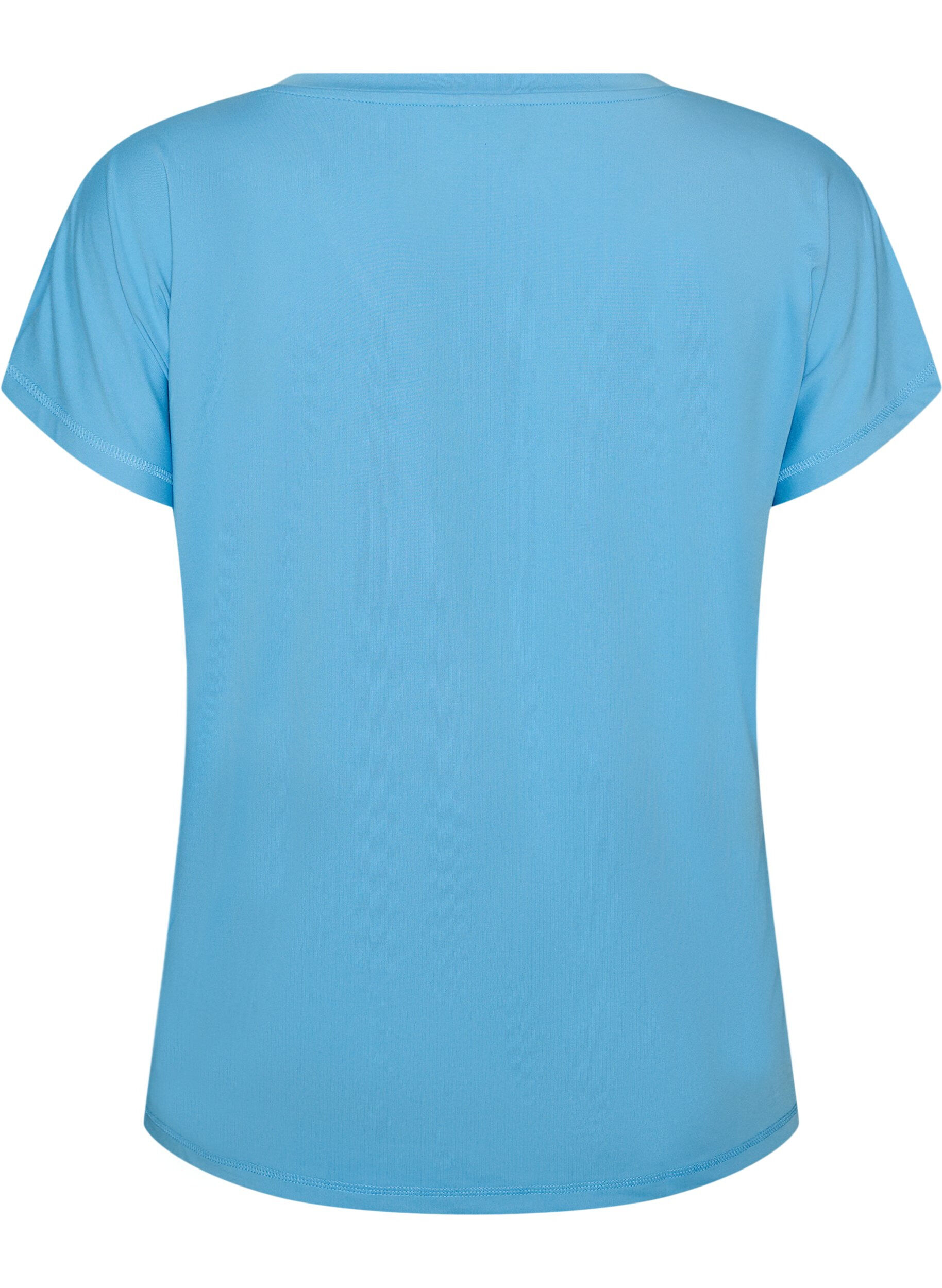 ZizziT-shirt de sport ample avec col en v, Bleu Clair, Packshot image number 1