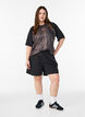 Workout T-shirt met raglanmouwen en luipaardprint, Bruin, Model image number 1