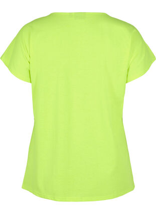 Neonkleurig katoenen T-shirt, Neon Lime, Packshot image number 1
