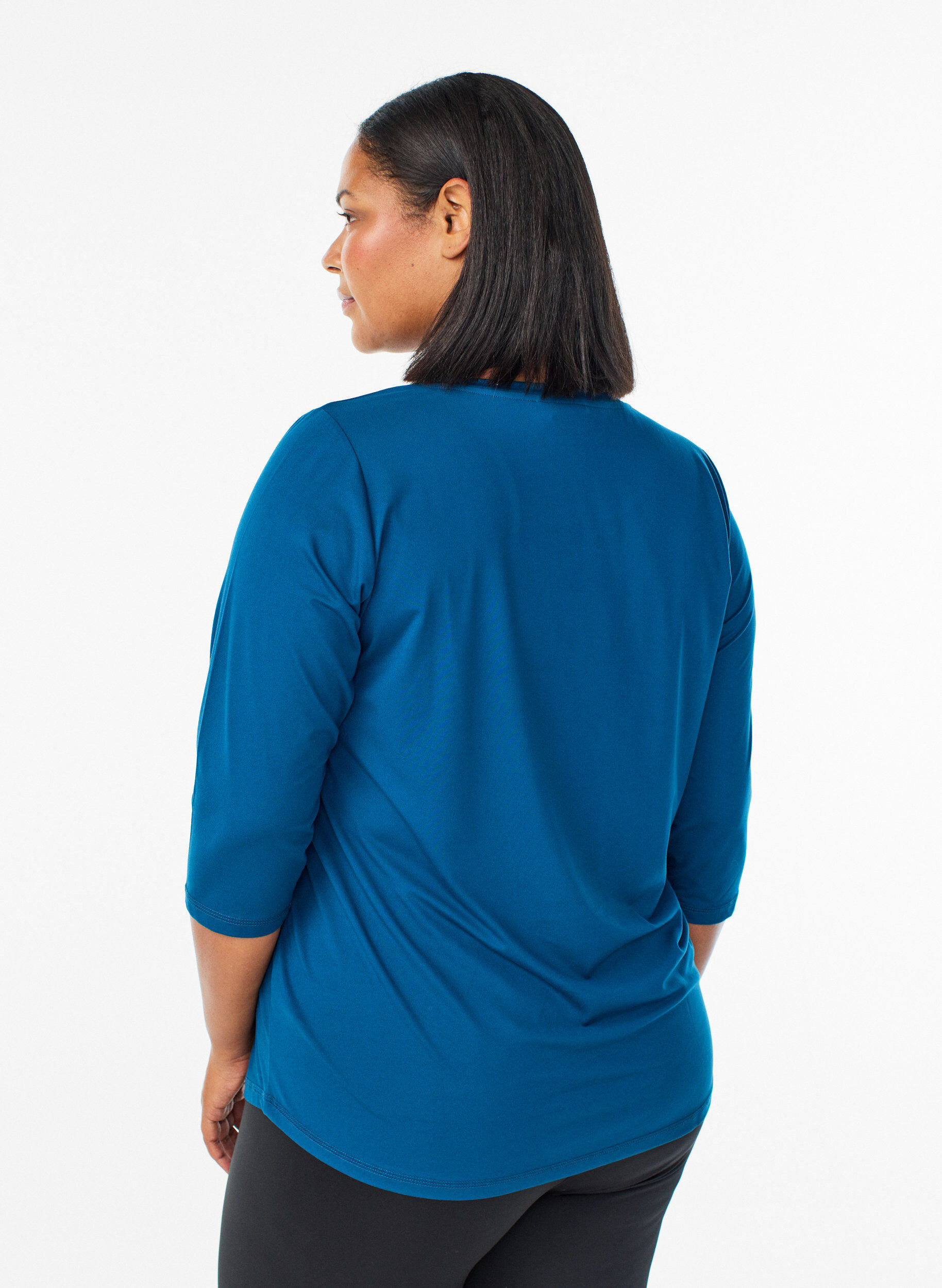 ZizziTraining blouse met 3/4 mouwen, Blauw, Model image number 2