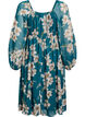 Chiffon feestjurk met lange mouwen, Groen, Packshot image number 1
