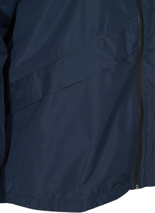 Regenjas met verstelbare onderkant en capuchon, Navy Blazer, Packshot image number 3